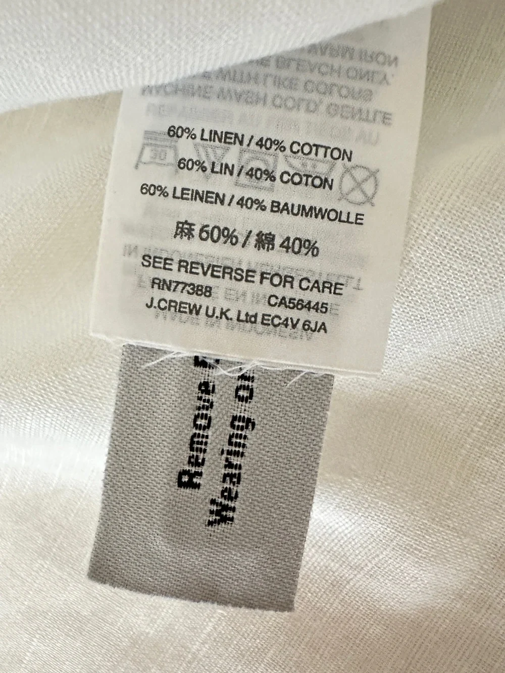 J. Crew White Linen Off-the-Shoulder Ruffle Dress Large